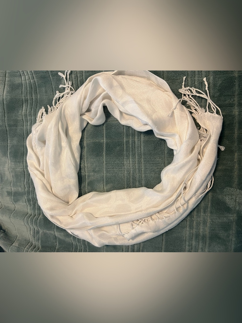 Disney Ivory Woven Decorative Throw Scarf - Mickey Print
